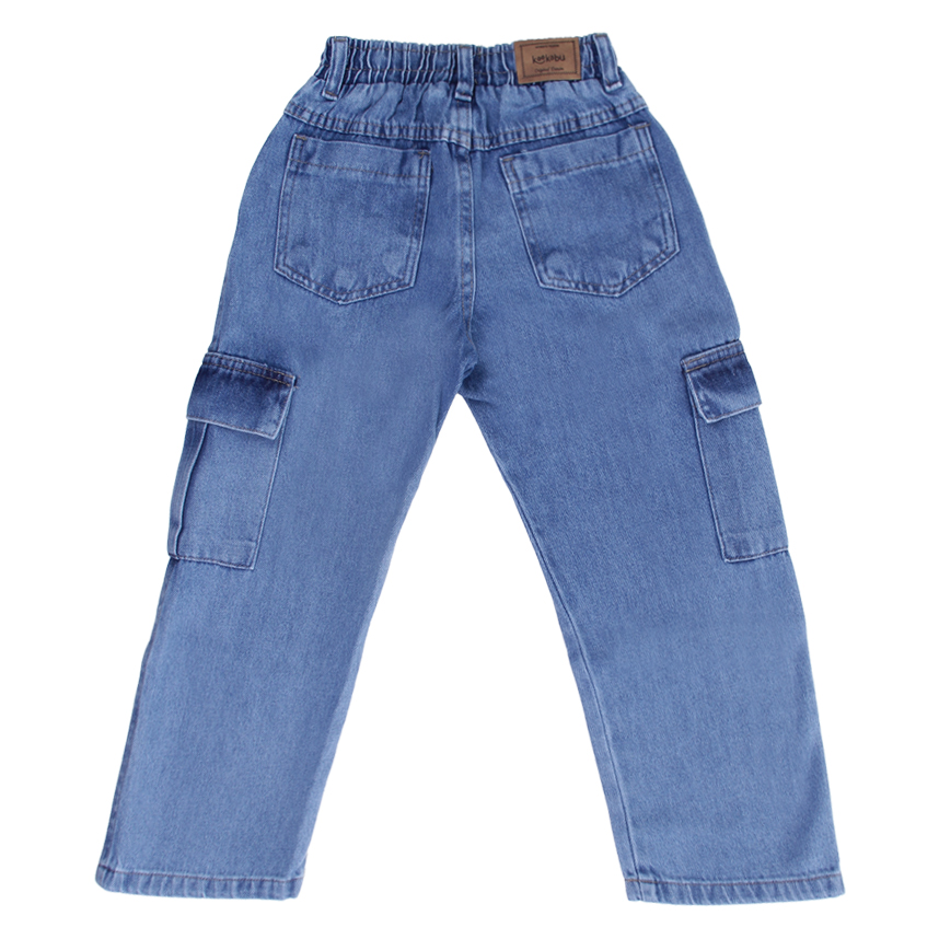 Calça Jeans Infantil Kookabu Com Bolso Cargo