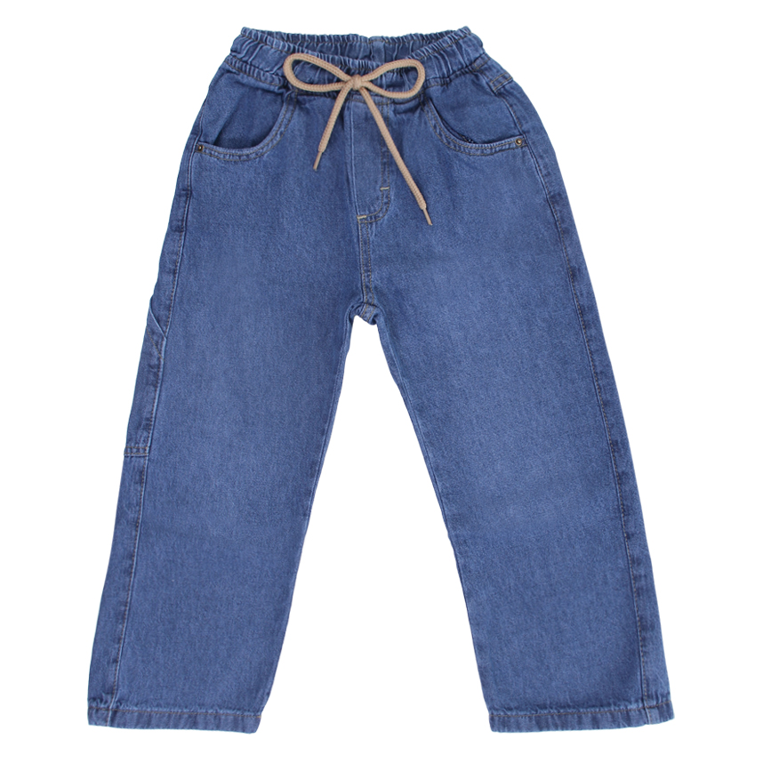 Calça Jeans Infantil Articolare Baggy Elástico Com Cordão
