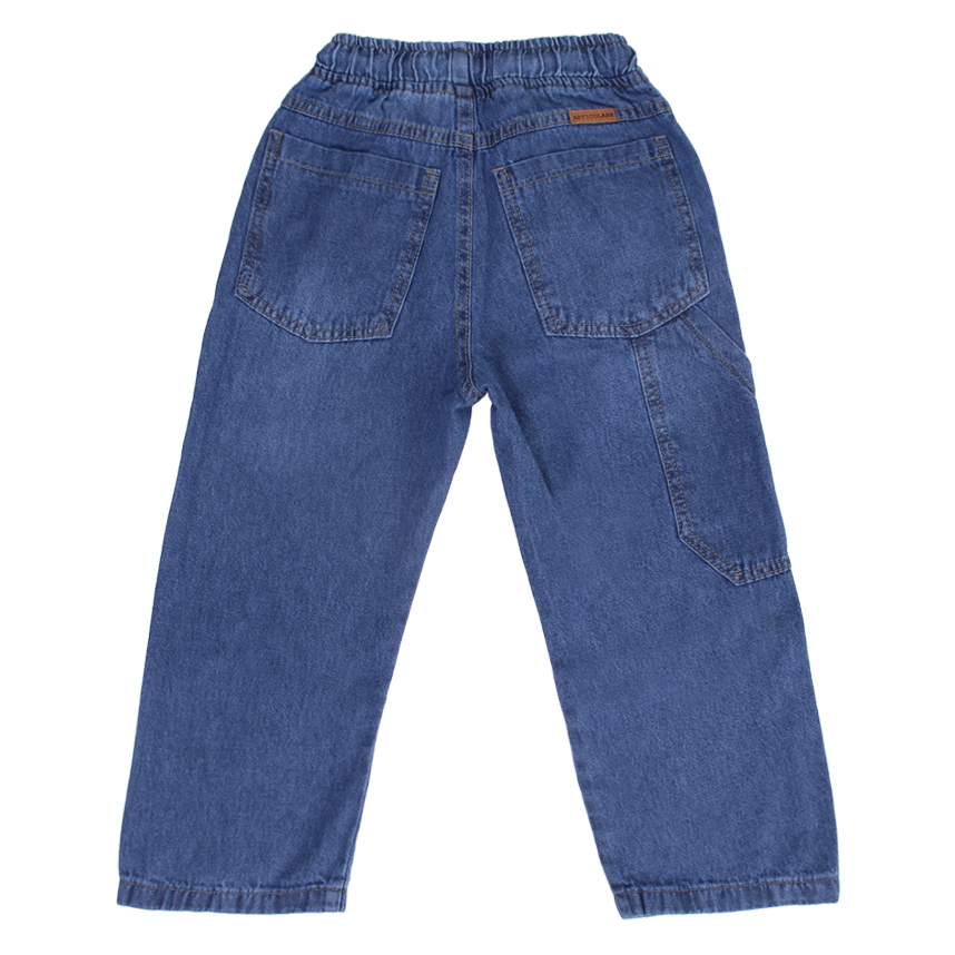 Calça Jeans Infantil Articolare Baggy Elástico Com Cordão