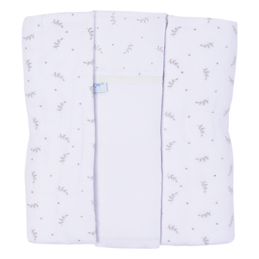 Kit Cueiro Bebê Baby Joy Estampa Folhas 3 Peças