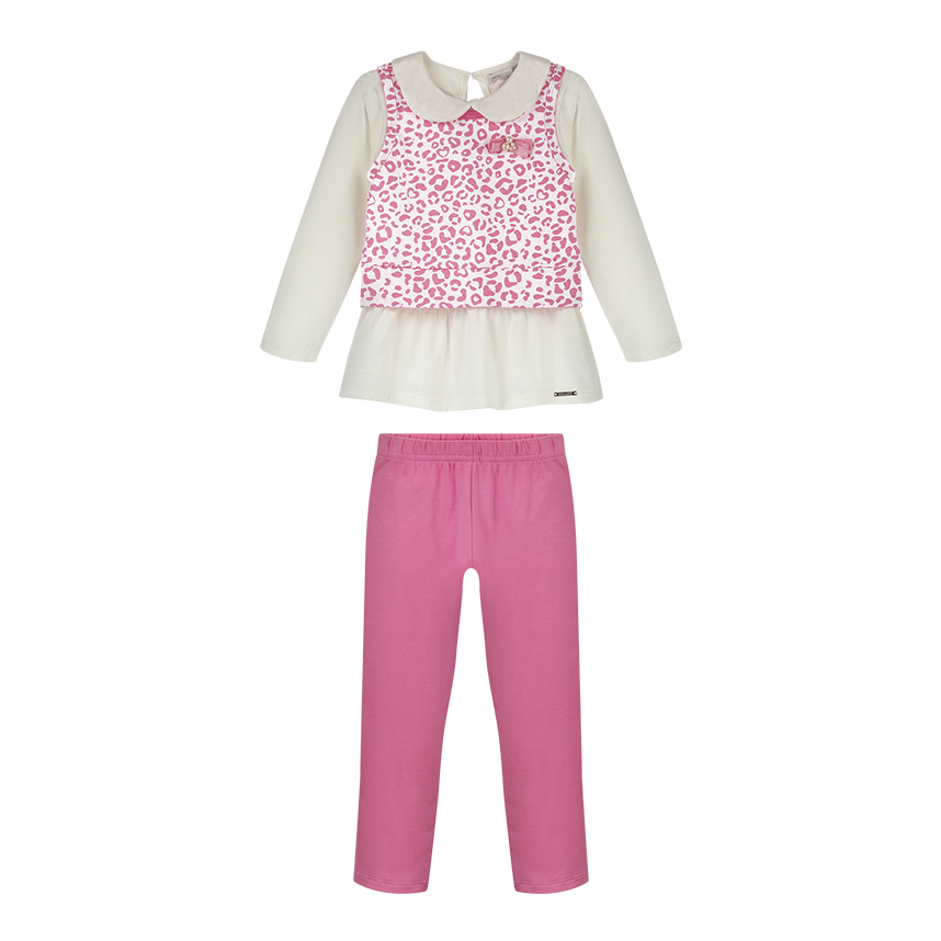 Conjunto Alakazoo Infantil Blusa Detalhe Colete E Calça
