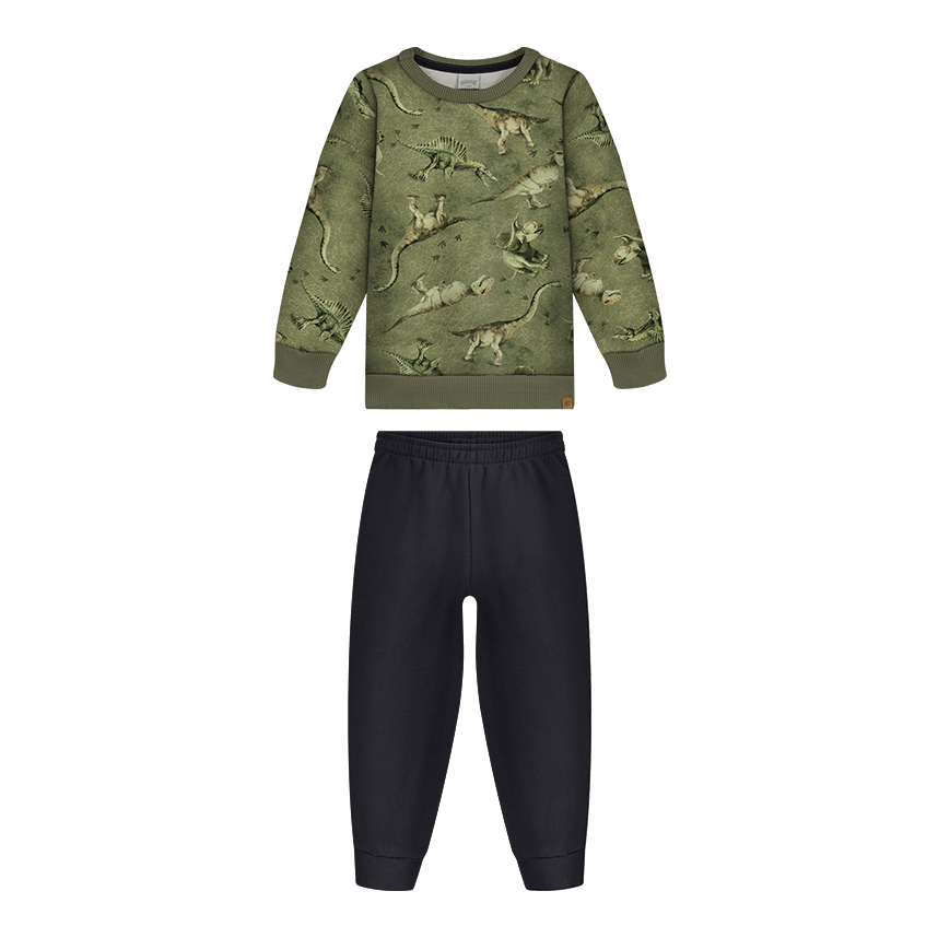Conjunto Infantil Alakazoo Blusa Estampa Dinossauro e Calça