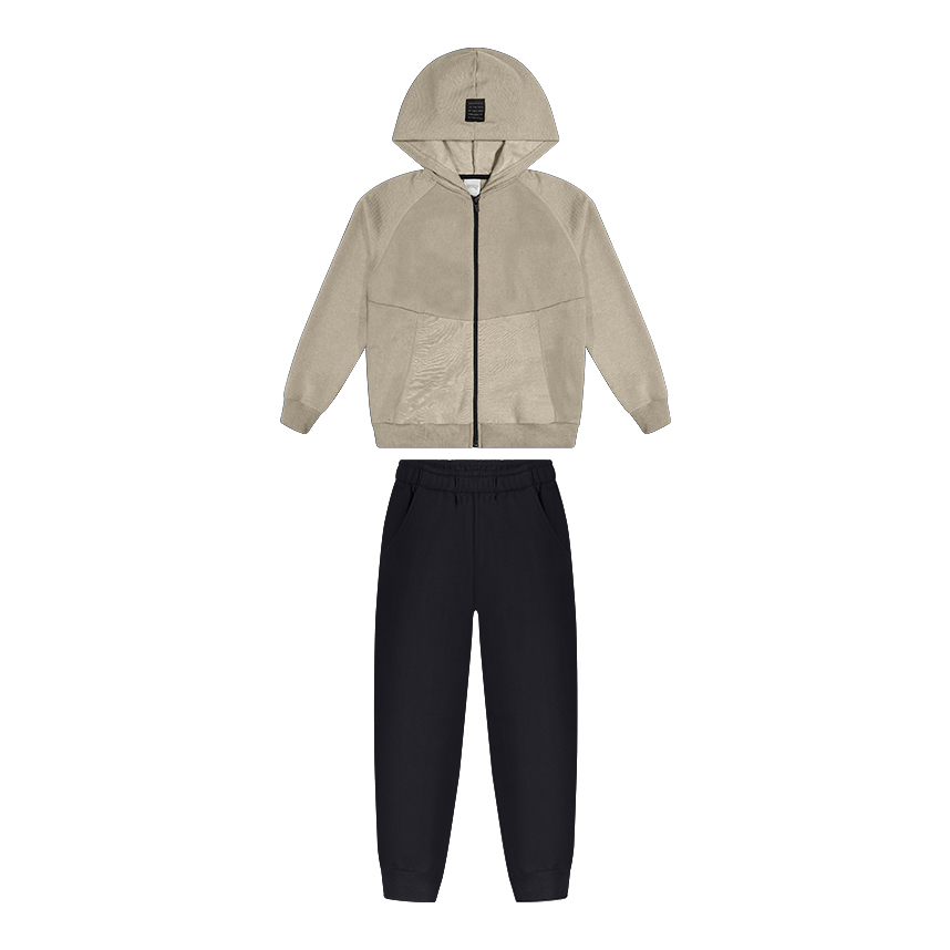 Conjunto Infantil Alakazoo Jaqueta com Capuz e Calça Moletom