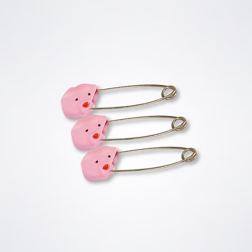 Kit Alfinete Para Fralda Lully Bebê Com 3 Unidades