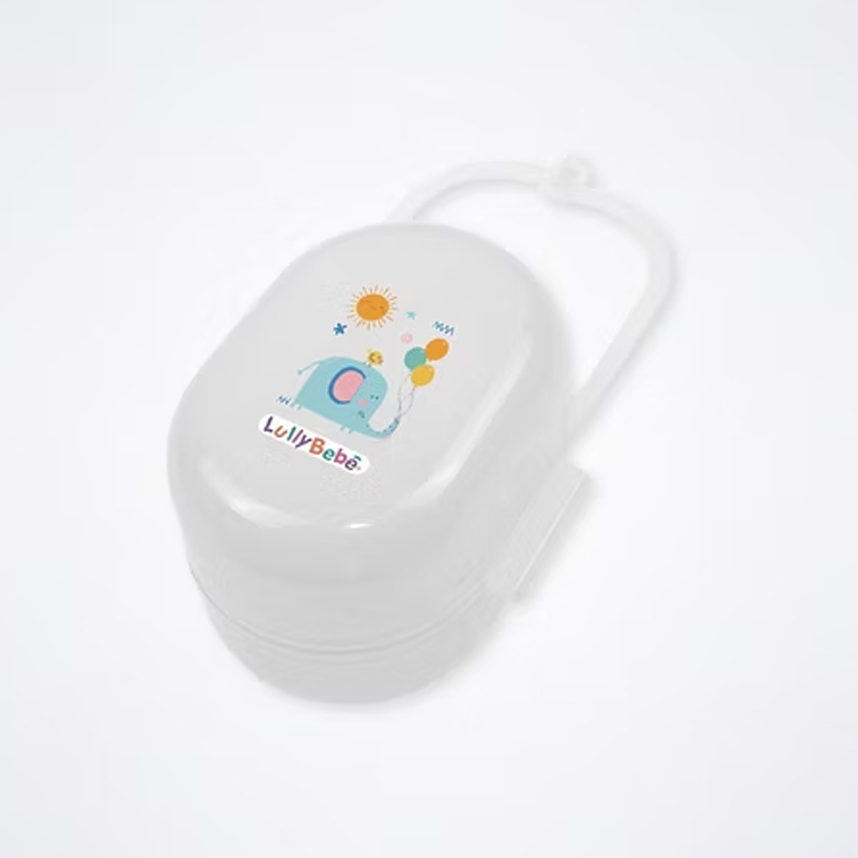 Porta Chupeta Lully Bebê Translúcido com Alça