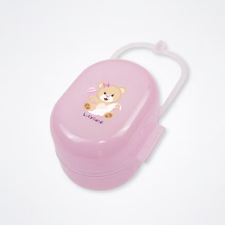 Porta Chupeta Lully Bebê Translúcido com Alça Porta Chupeta Lully Bebê Translúcido com Alça