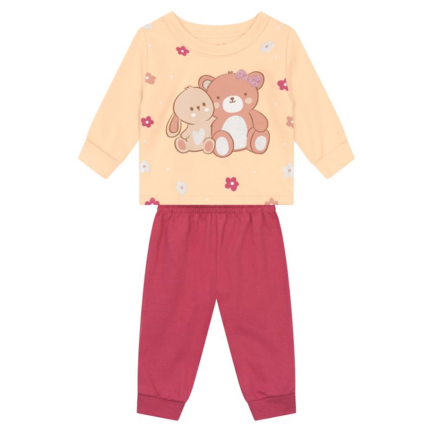 Conjunto Bebê Brandili Blusão Estampa Urso e Legging