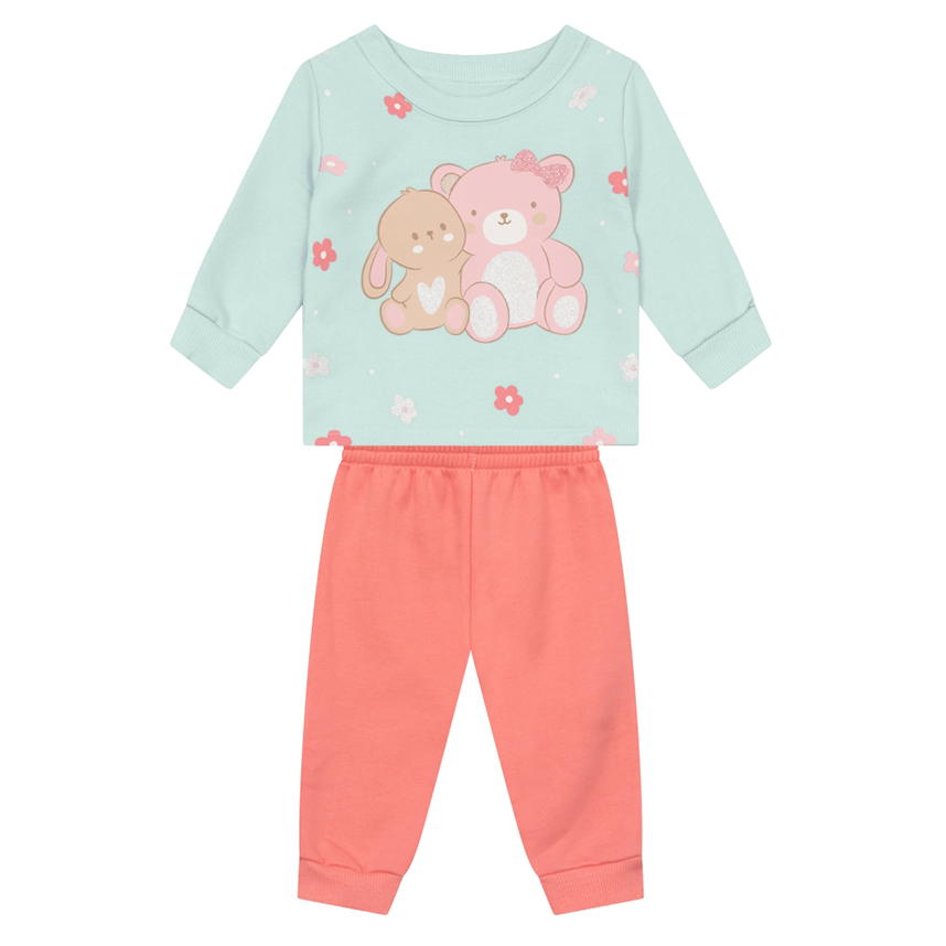 Conjunto Bebê Brandili Blusão Estampa Urso e Legging