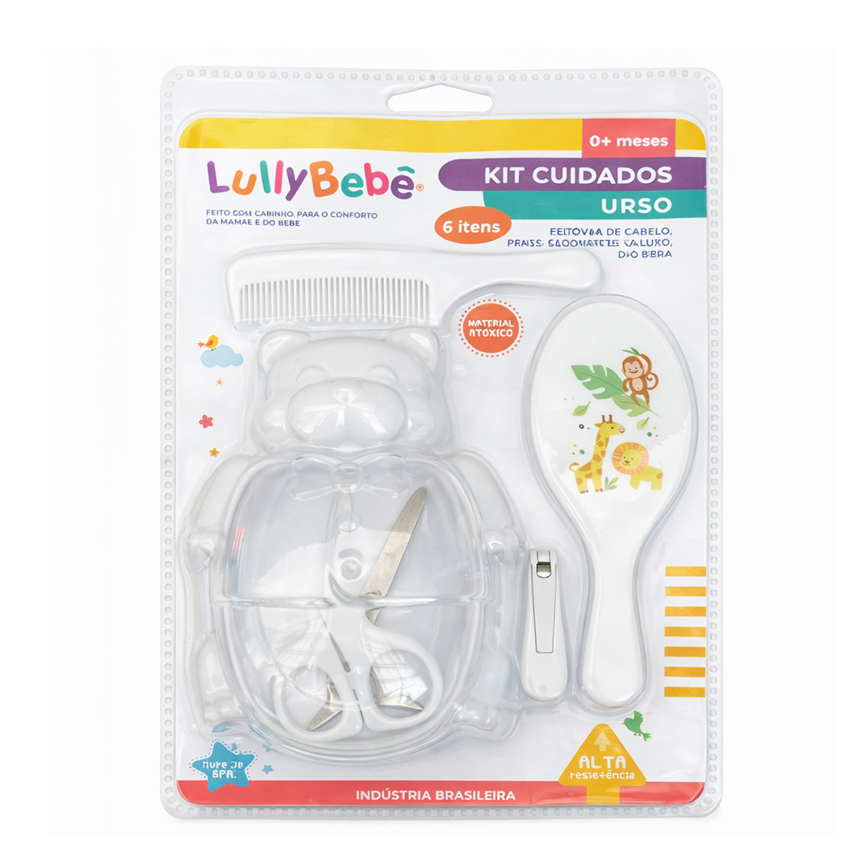 Kit Higiene Lully Bebê Formato Urso 05 Peças