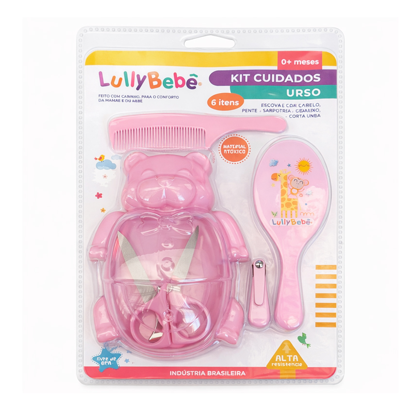 Kit Higiene Lully Bebê Formato Urso 05 Peças Kit Higiene Lully Bebê Formato Urso 05 Peças