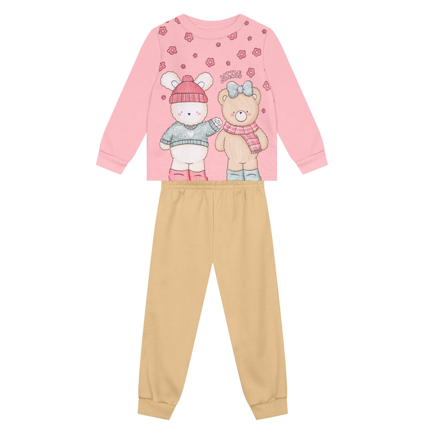 Conjunto Infantil Brandili Blusão Estampa Ursos e Calça