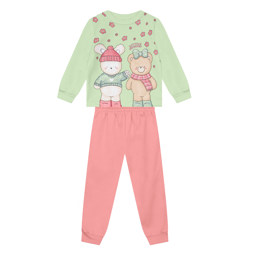 Conjunto Infantil Brandili Blusão Estampa Ursos e Calça