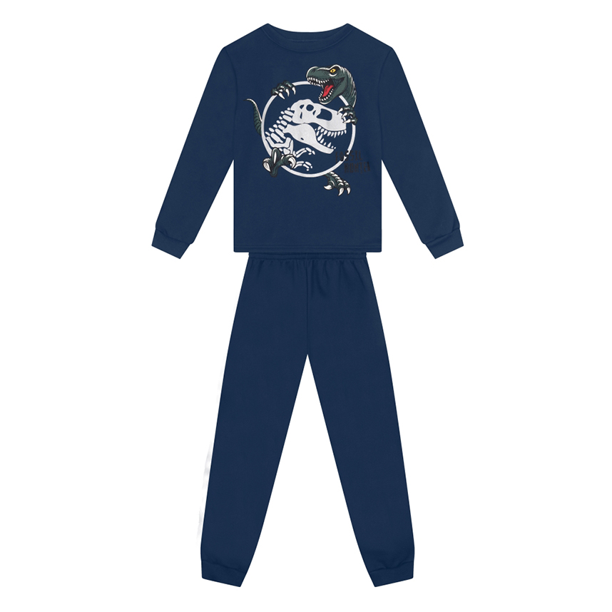 Conjunto Infantil Brandili Blusão Estampa Dinossauro e Calça