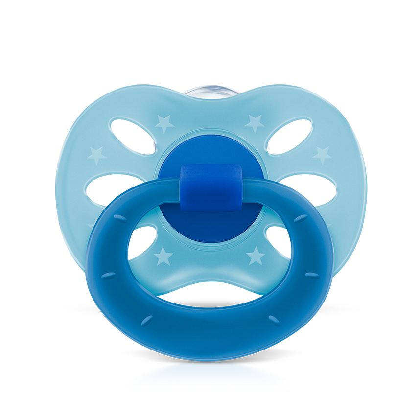 Chupeta Fiona Clássica Ortodôntica Silicone Azul Nº2