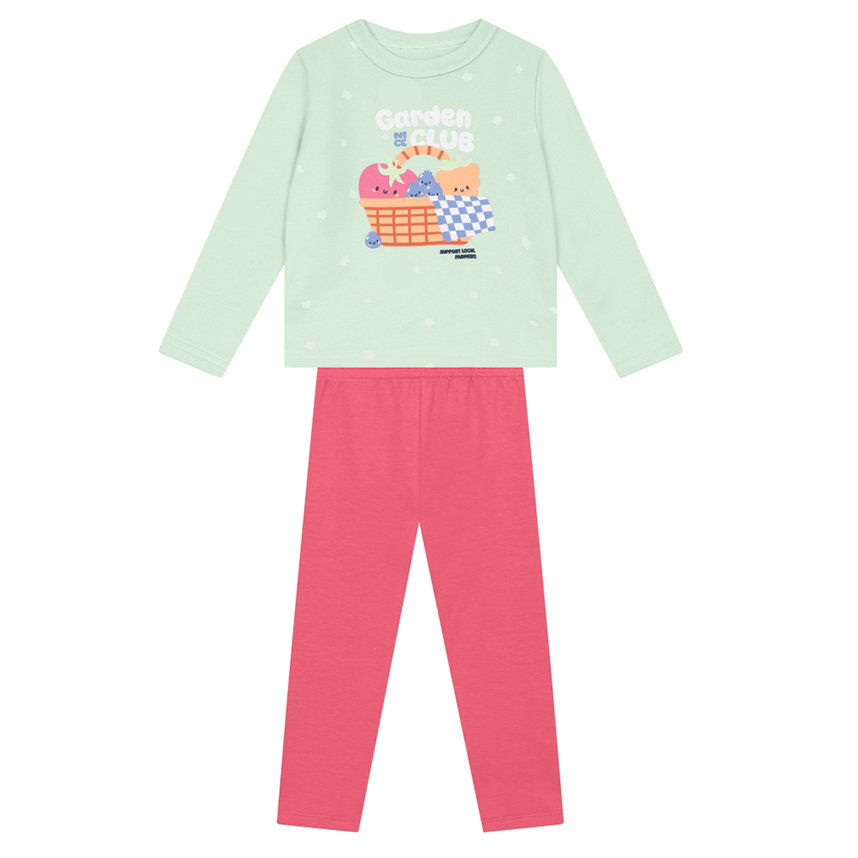 Conjunto Infantil Brandili Blusão Estampa Frutas e Legging
