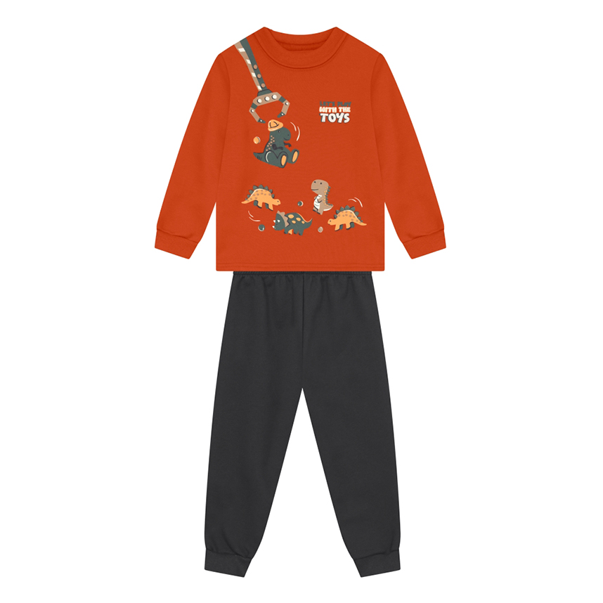 CONJUNTO Bebê Brandili Blusão Estampa Dinossauro E Calça