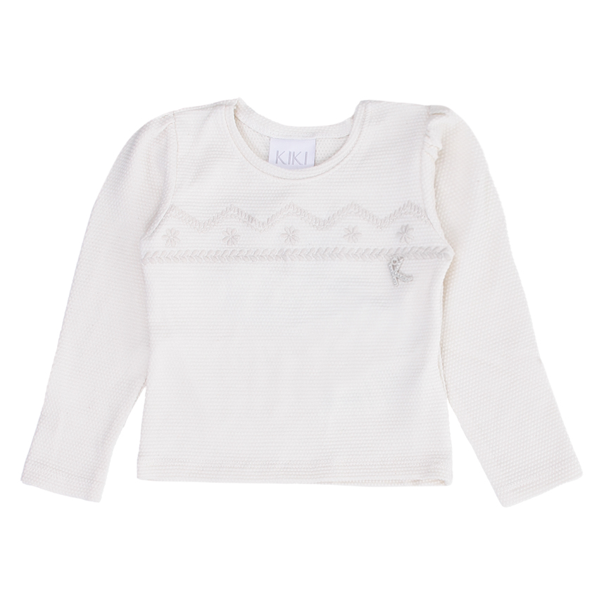 Conjunto Infantil Kiki Blusa Bordada e Short Saia