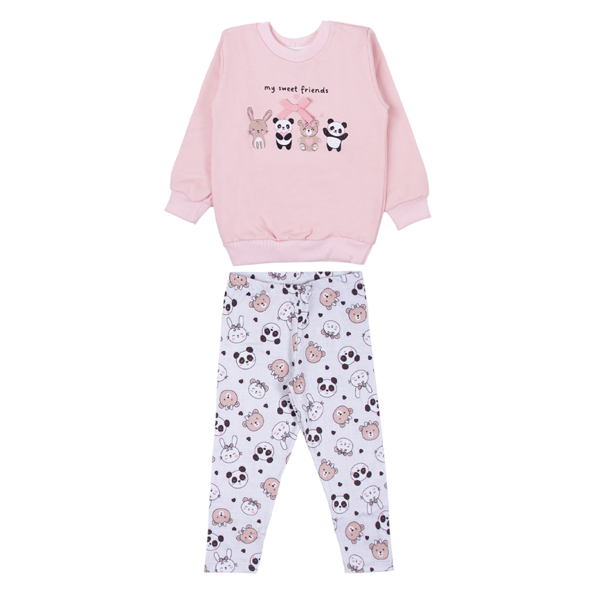 Conjunto Infantil Kookabu Casaco Estampa Bichos E Legging