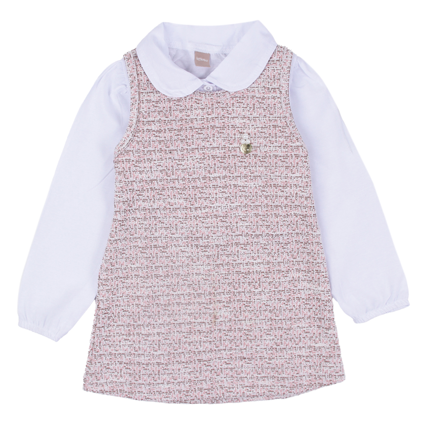 Salopete Infantil Kookabu Camisa Tricoline Tweed Shine