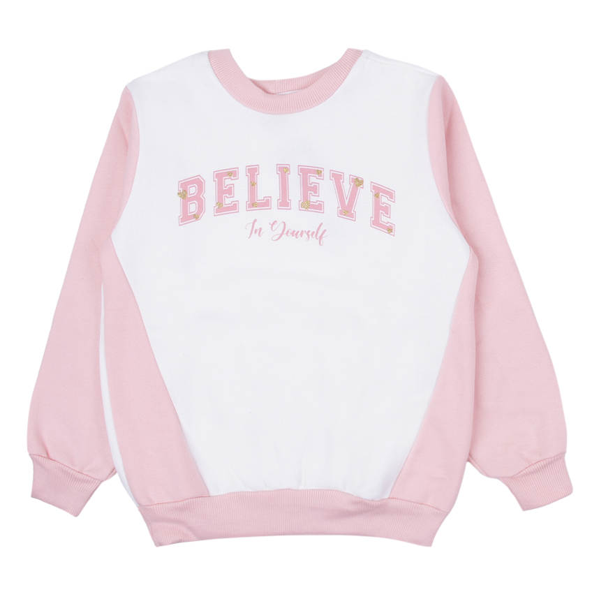 Conjunto Infantil Kookabu Blusa Believe Coração e Calça