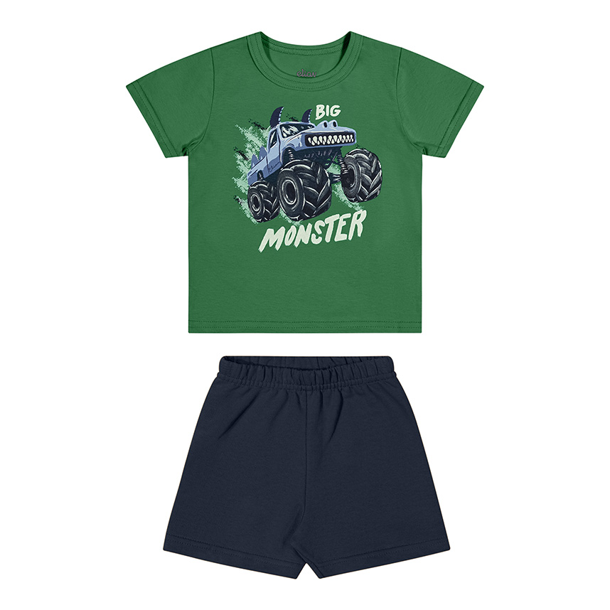 Conjunto Bebê Elian Camiseta Estampa Sortida E Bermuda Conjunto Bebê Elian Camiseta Estampa Sortida E Bermuda