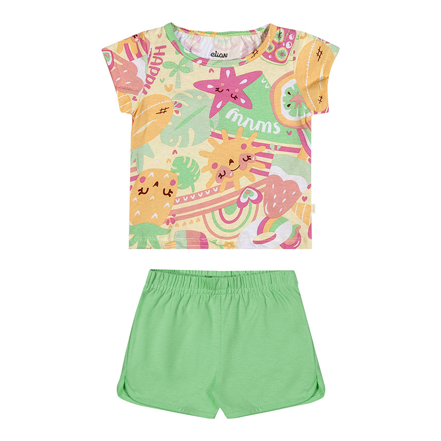 Conjunto Bebê Elian Blusa Estampa Estrela e Short