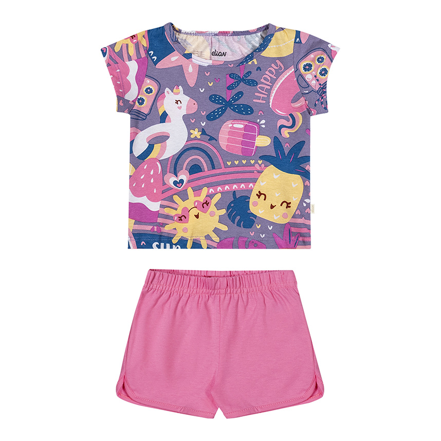Conjunto Bebê Elian Blusa Estampa Estrela e Short Conjunto Bebê Elian Blusa Estampa Estrela e Short