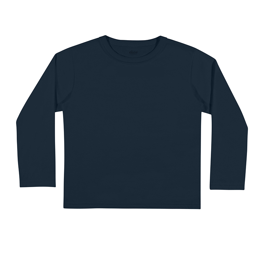 Camiseta Infantil Elian Manga Longa Em Meia Malha Lisa