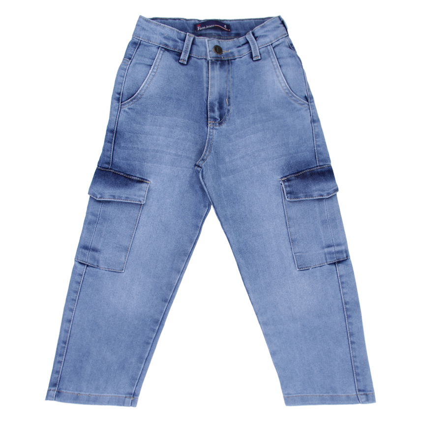Calça Jeans Infantil Faos com Bolso Cargo