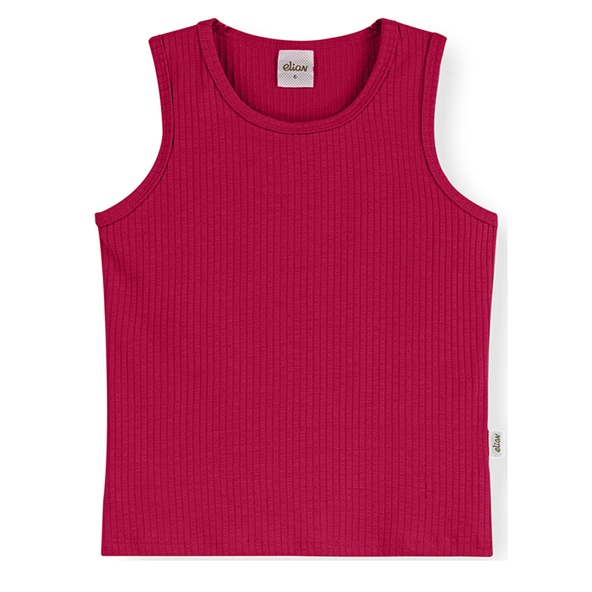 Blusa Infantil Elian Cavada Malha Canelada Lisa