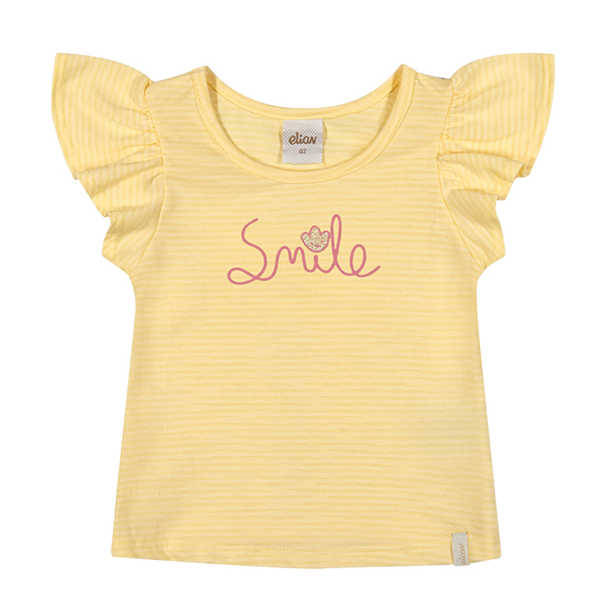 Blusa Infantil Elian Manga Cavada Estampa Smile Blusa Infantil Elian Manga Cavada Estampa Smile
