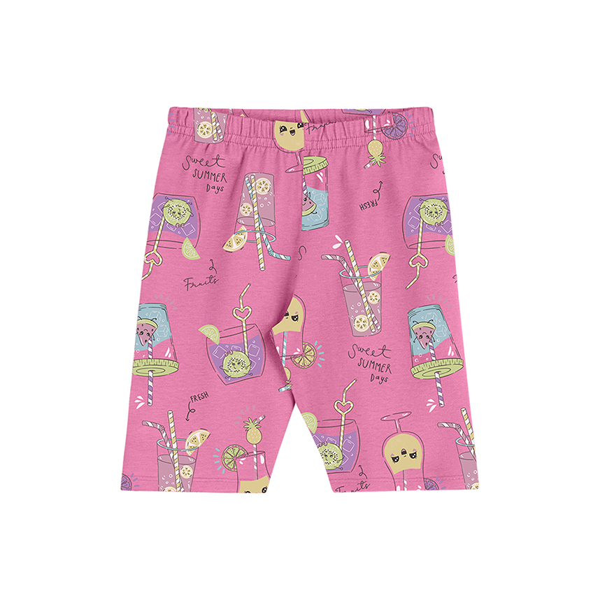 Bermuda Ciclista Infantil Elian em Cotton Estampa Sortida