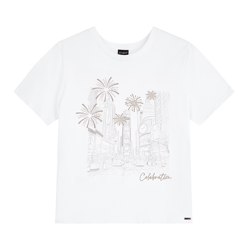 Blusa Juvenil Beats Manga Curta Estampa Sortidas