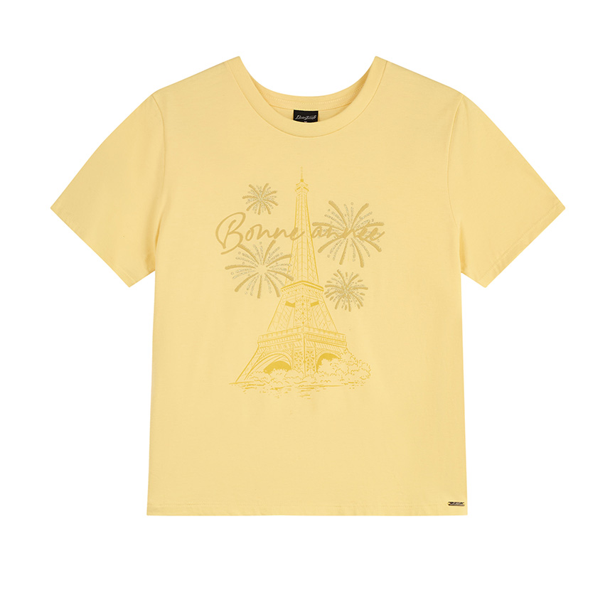 Blusa Juvenil Beats Manga Curta Estampa Sortidas