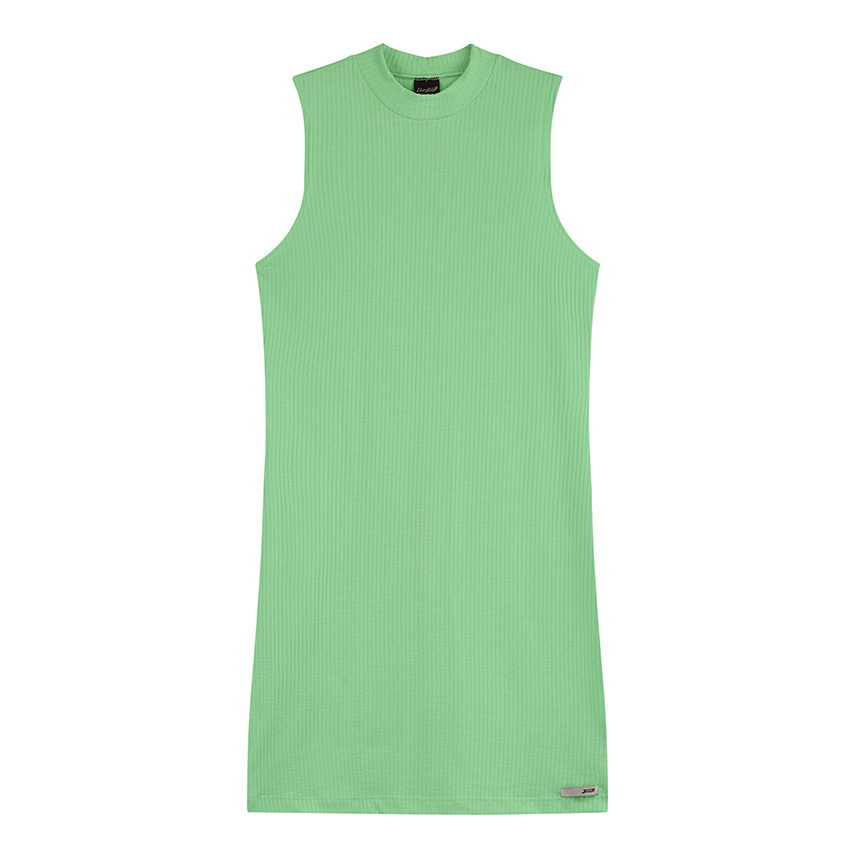 Vestido Juvenil Beats Cavado Canelado Liso