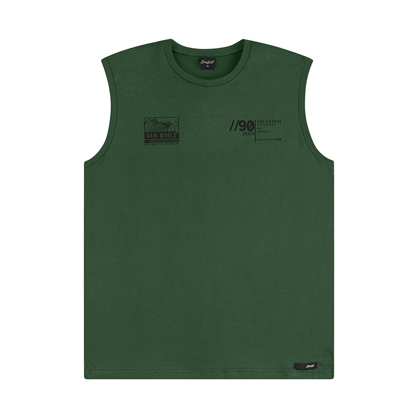 Camiseta Regata Juvenil Beats Estampa New Word