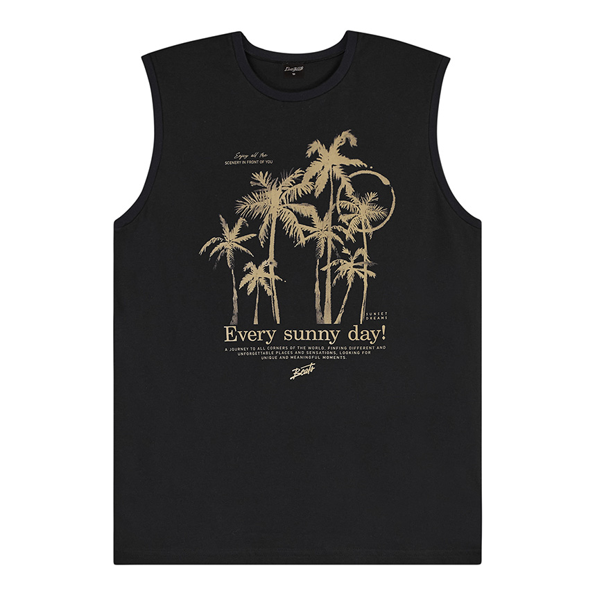 Camiseta Regata Juvenil Beats Estampa Every Sunny Day