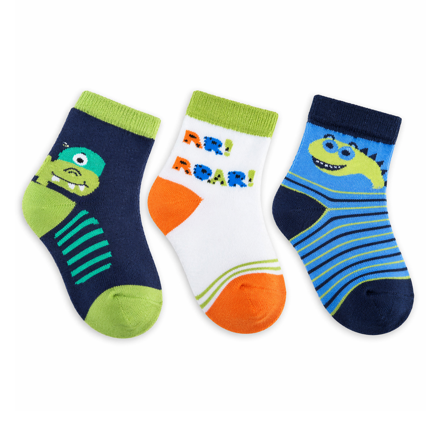 Meia Infantil Duck Meninos Estampas Sortidas com 3 Peças