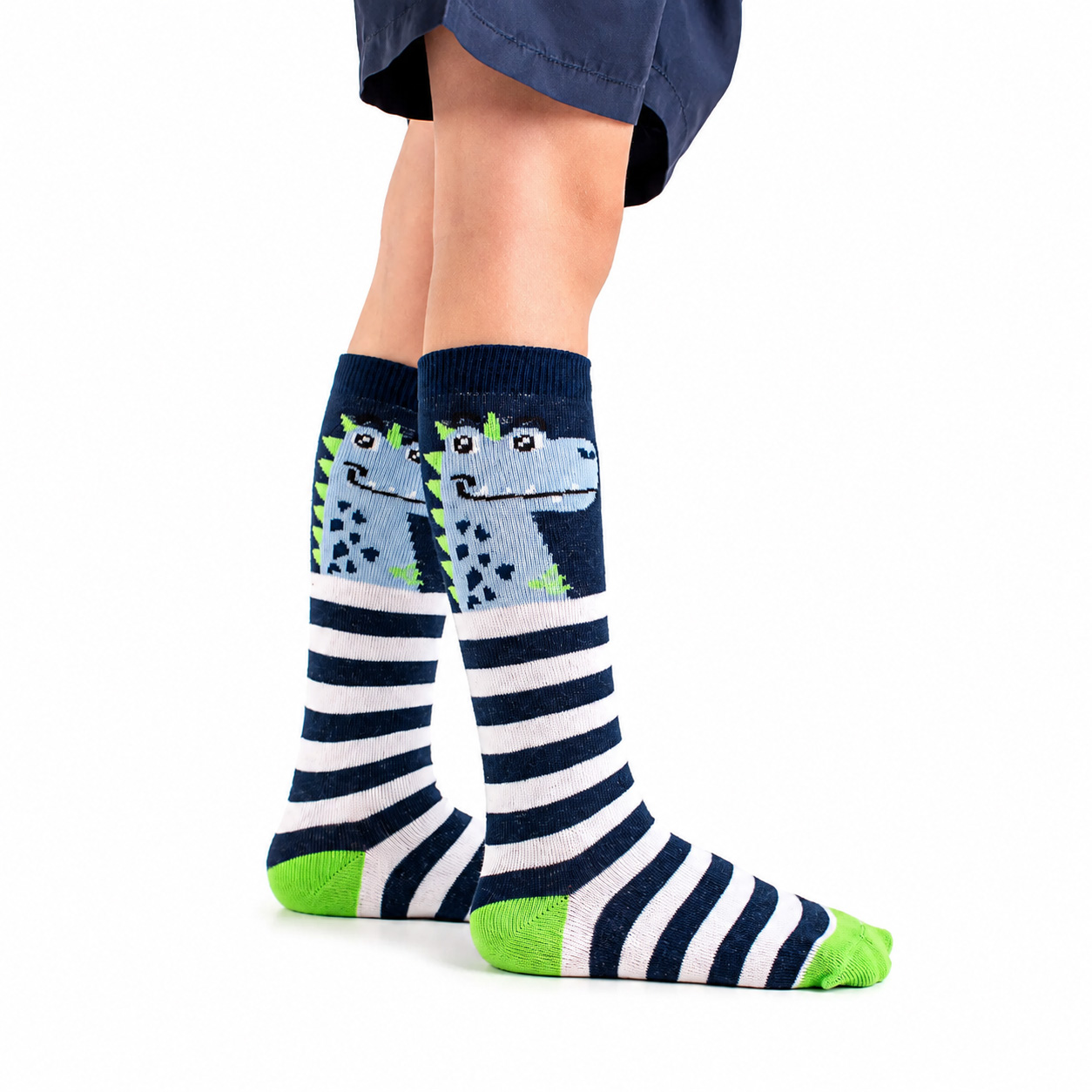Meia 3/4 Infantil Cano Longo Duck Galochita Estampada