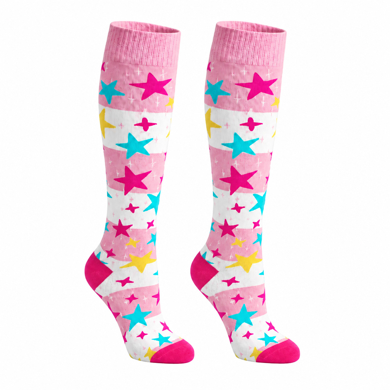 Meia 3/4 Infantil Cano Longo Duck Galochita Estampada