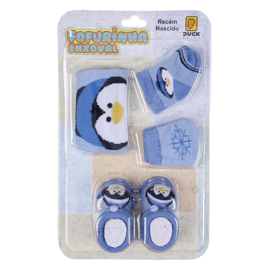 Meia Bebê Duck Menina Estampa Divertida com 2 Pares