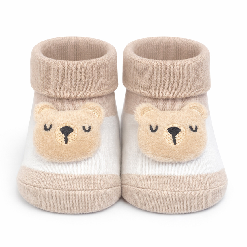 Meia Bebê Duck Menino Aplique Divertido