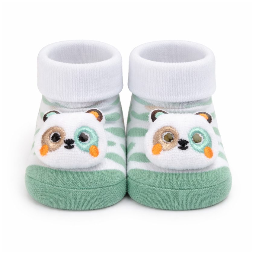 Meia Bebê Duck Menino Aplique Divertido