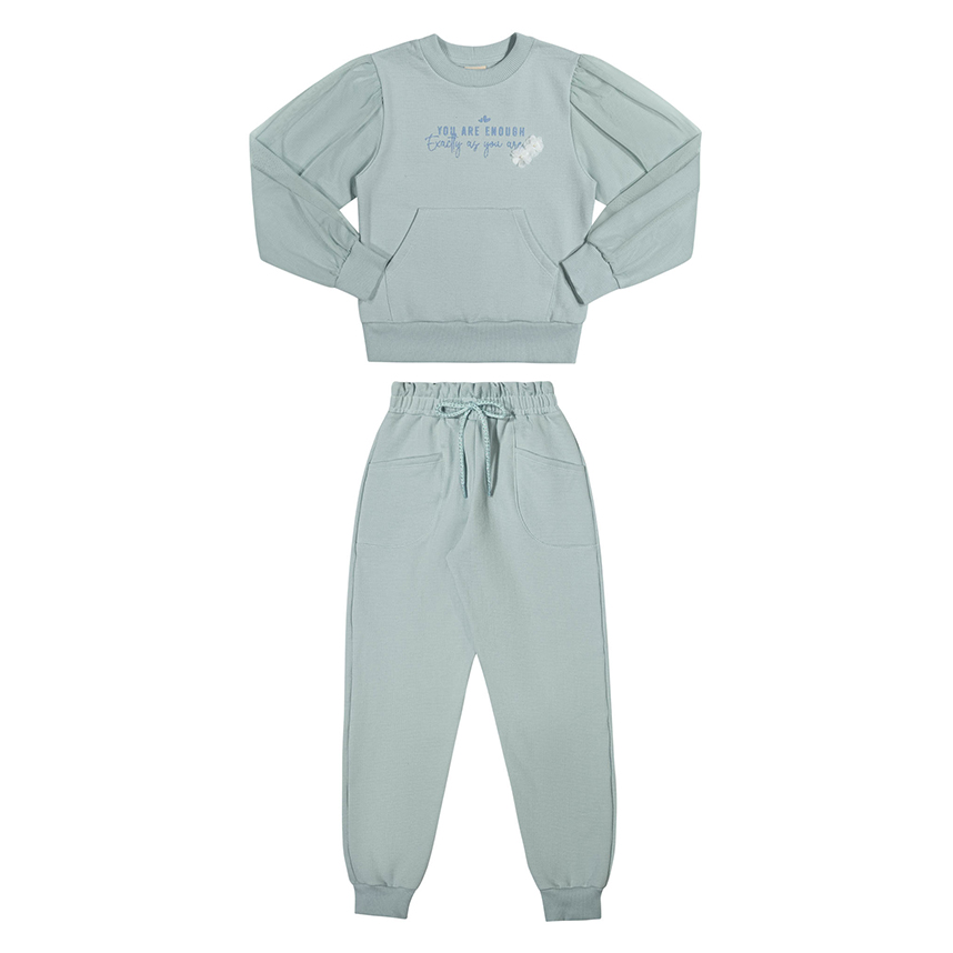 Conjunto Infantil Angerô Blusa Aplique Flor e Calça