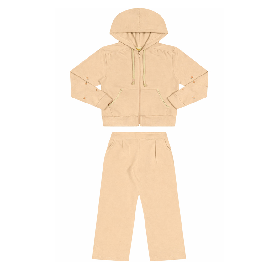 Conjunto Infantil Angerô Jaqueta Bolso Canguru e Calça