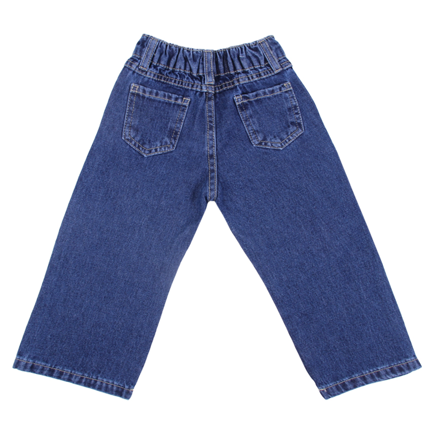Calça Jeans Infantil Revert Detalhe Bordado Laços