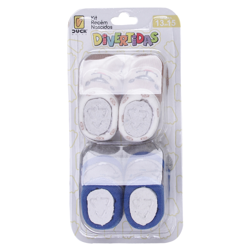 Kit Enxoval Bebê Duck Fofurinha Menina Luva Touca e Meia