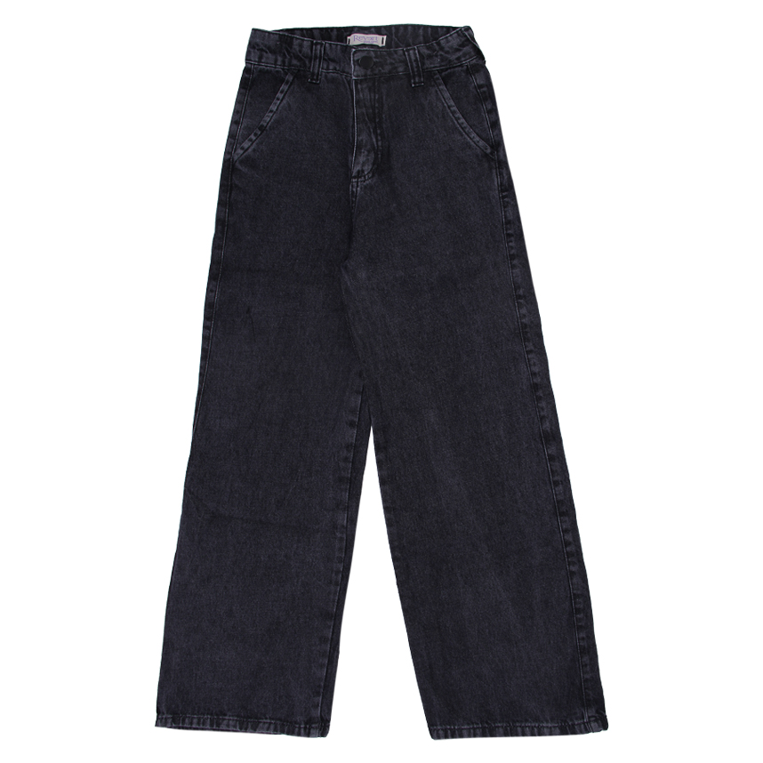 Calça Jeans Juvenil Revert Wide Leg Marmorizada