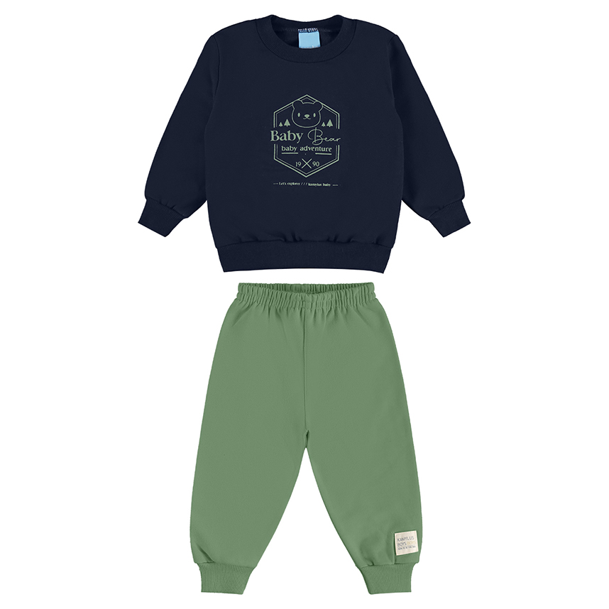 Conjunto Infantil Kamylus Blusão Estampa Urso E Calça