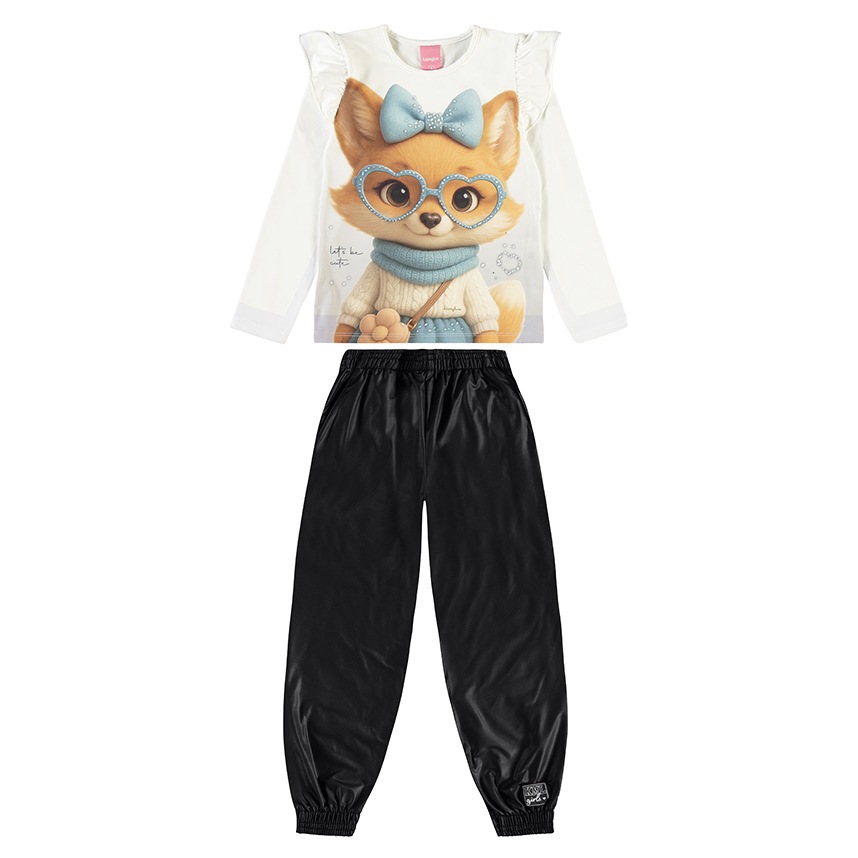 Conjunto Infantil Kamylus Blusa Estampa Sublimada E Calça